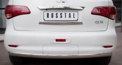 16 849 р. Защита заднего бампера (Ø75x42 мм, нержавейка) Russtal INFINITI QX56 Z62 (2010-2013)  с доставкой в г. Омск. Увеличить фотографию 1