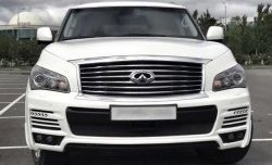 42 299 р. Передний бампер MzSpeed INFINITI QX56 Z62 (2010-2013) (Неокрашенный)  с доставкой в г. Омск. Увеличить фотографию 1