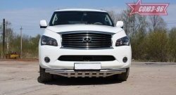 30 329 р. Защита переднего бампера двойная Souz-96 (d76/60)  INFINITI QX56  Z62 (2010-2013)  с доставкой в г. Омск. Увеличить фотографию 1