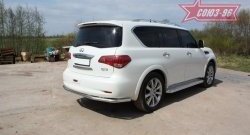 16 739 р. Защита заднего бампера Souz-96 (d60) INFINITI QX56 Z62 (2010-2013)  с доставкой в г. Омск. Увеличить фотографию 1