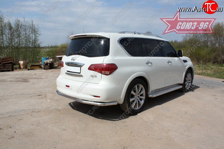 16 739 р. Защита заднего бампера Souz-96 (d60) INFINITI QX56 Z62 (2010-2013)  с доставкой в г. Омск