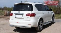 17 279 р. Защита заднего бампера Souz-96 (d76)  INFINITI QX56  Z62 (2010-2013)  с доставкой в г. Омск. Увеличить фотографию 1