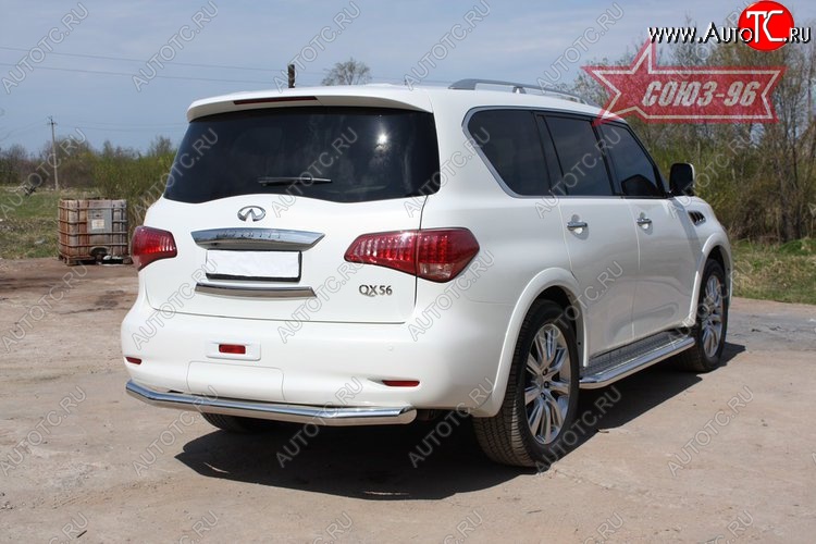 17 279 р. Защита заднего бампера Souz-96 (d76) INFINITI QX56 Z62 (2010-2013)  с доставкой в г. Омск