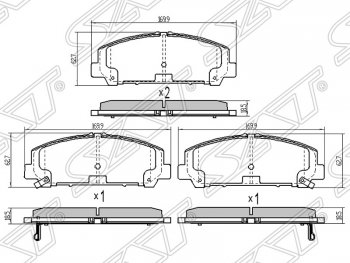 Колодки тормозные SAT (передние) INFINITI QX80 Z62 дорестайлинг (2013-2014)