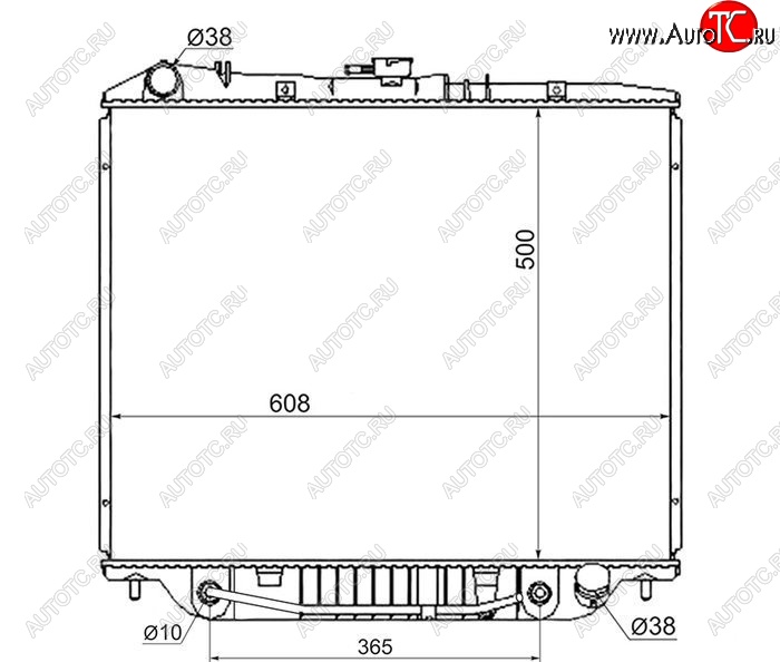 11 449 р. Радиатор двигателя (пластинчатый, АКПП) SAT Isuzu Bighorn UBS25GW,UBS69GW 5 дв. дорестайлинг (1991-1993)  с доставкой в г. Омск