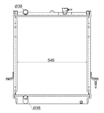 Радиатор двигателя (пластинчатый, 3.0, МКПП) SAT Isuzu (Исузу) Elf (NPR75) (Эльф) (1993-2014)  дорестайлинг,  дорестайлинг