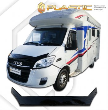 2 799 р. Дефлектор капота exclusive CA-Plastic Iveco Baudi автодом (2018-2024) (Classic полупрозрачный, без надписи)  с доставкой в г. Омск. Увеличить фотографию 1