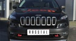 Одинарная защита переднего бампера (Trailhawk 63 мм) Russtal Jeep (Джип) Cherokee (Чироки)  KL (2014-2017) KL дорестайлинг