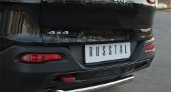 8 349 р. Защита заднего бампера (Trailhawk, 63 мм, нержавейка) Russtal  Jeep Cherokee  KL (2014-2017) дорестайлинг  с доставкой в г. Омск. Увеличить фотографию 3