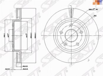Передний тормозной диск SAT (вентилируемый, d 328 мм)  Commander, Grand Cherokee  WK