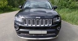 Декоративная вставка воздухозаборника Berkut Jeep Compass MK рестайлинг (2011-2015)