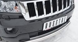 14 999 р. Одинарная защита переднего бампера диаметром 76 мм Russtal Jeep Grand Cherokee WK2 дорестайлинг (2010-2013)  с доставкой в г. Омск. Увеличить фотографию 2