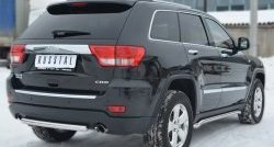 10 999 р. Одинарная защита заднего бампера из трубы диаметром 63 мм SLITKOFF Jeep Grand Cherokee WK2 дорестайлинг (2010-2013)  с доставкой в г. Омск. Увеличить фотографию 3