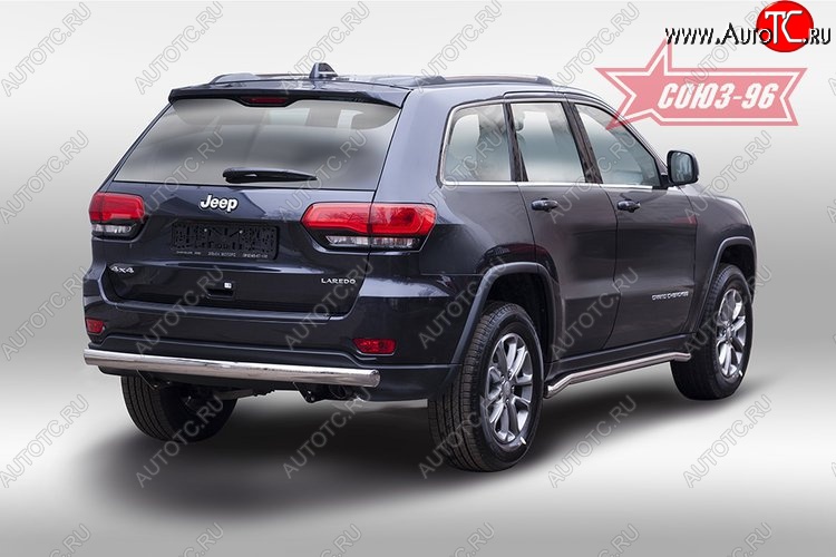 13 679 р. Защита заднего бампера Souz-96 рестайлинг (овал 75х42) Jeep Grand Cherokee WK2 дорестайлинг (2010-2013)  с доставкой в г. Омск