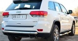 12 849 р. Одинарная защита заднего бампера из трубы диаметром 76 мм SLITKOFF Jeep Grand Cherokee WK2 дорестайлинг (2010-2013)  с доставкой в г. Омск. Увеличить фотографию 4