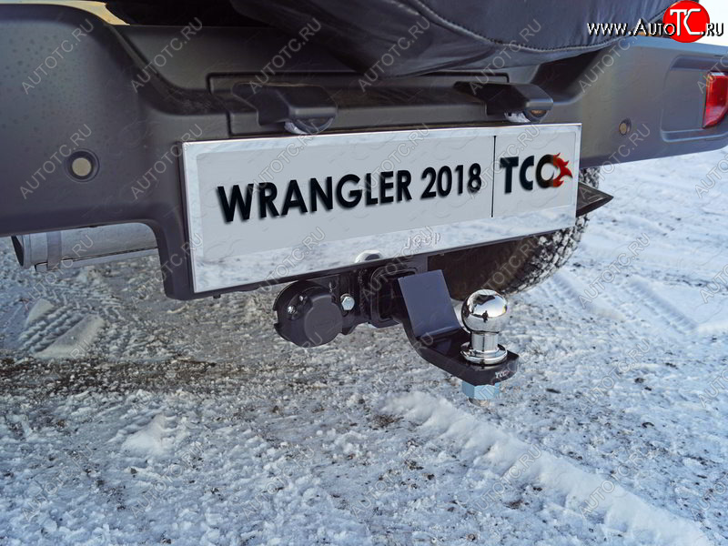 13 599 р. Фаркоп (тягово-сцепное устройство) TCC (2.0T)  Jeep Wrangler  JL (2018-2024) (Оцинкованный, шар E - оцинкованный)  с доставкой в г. Омск