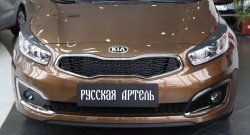 1 889 р. Реснички на фары (рестайлинг, хетчбек) RA  KIA Ceed  2 JD (2015-2018) рестайлинг, хэтчбэк (Поверхность глянец (под окраску), Неокрашенные)  с доставкой в г. Омск. Увеличить фотографию 5