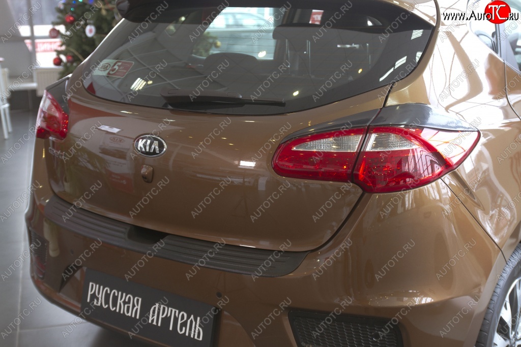 1 399 р. Реснички на фонари RA  KIA Ceed  2 JD (2015-2018) рестайлинг, хэтчбэк (Поверхность глянец (под окраску), Неокрашенные)  с доставкой в г. Омск