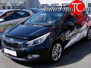 2 879 р. Дефлектор капота NovLine KIA Ceed 1 ED рестайлинг, хэтчбэк 5 дв. (2010-2012)  с доставкой в г. Омск