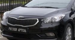 1 149 р. Реснички на фары RA  KIA Cerato  3 YD (2013-2016) дорестайлинг седан (Неокрашенные)  с доставкой в г. Омск. Увеличить фотографию 2