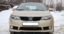 4 599 р. Накладка на передний бампер GT Dynamics KIA Cerato 2 TD седан (2008-2013) (Неокрашенная)  с доставкой в г. Омск. Увеличить фотографию 2