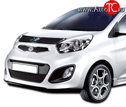 529 р. Дефлектор капота NovLine KIA Picanto 2 TA хэтчбэк 3 дв. дорестайлинг (2011-2015)  с доставкой в г. Омск