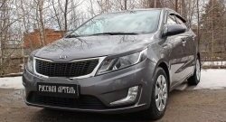 1 129 р. Реснички на фары RA  KIA Rio  3 QB (2011-2015) дорестайлинг седан, дорестайлингхэтчбек5дв. (Неокрашенные)  с доставкой в г. Омск. Увеличить фотографию 3