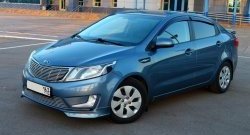 3 799 р. Накладки на передний бампер BS KIA Rio 3 QB дорестайлинг седан (2011-2015) (Неокрашенная)  с доставкой в г. Омск. Увеличить фотографию 2