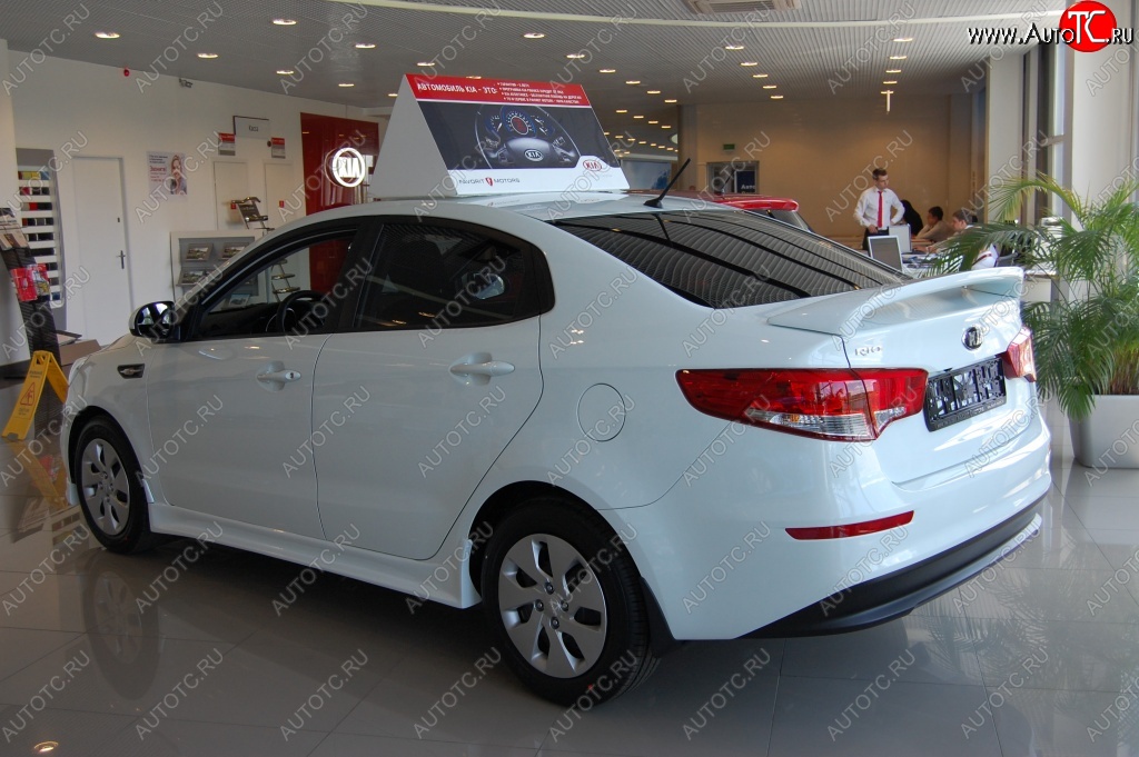 2 549 р. Спойлер LitCompany  KIA Rio  3 QB (2011-2017) дорестайлинг седан, рестайлинг седан (Неокрашенный)  с доставкой в г. Омск