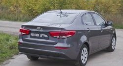 969 р. Защитная накладка на задний бампер RA  KIA Rio  3 QB (2015-2017) рестайлинг седан  с доставкой в г. Омск. Увеличить фотографию 3