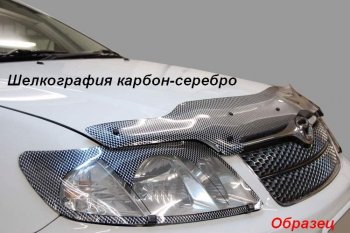 1 839 р. Дефлектор капота CA-Plastic KIA Rio X-line (2017-2021) (Classic черный, Без надписи)  с доставкой в г. Омск. Увеличить фотографию 9