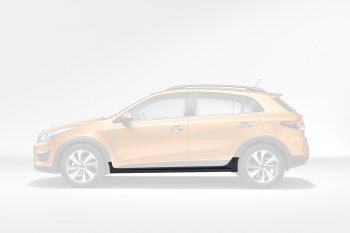 Пластиковый левый порог Оригинал KIA (КИА) Rio (Рио)  X-line (2017-2021) X-line