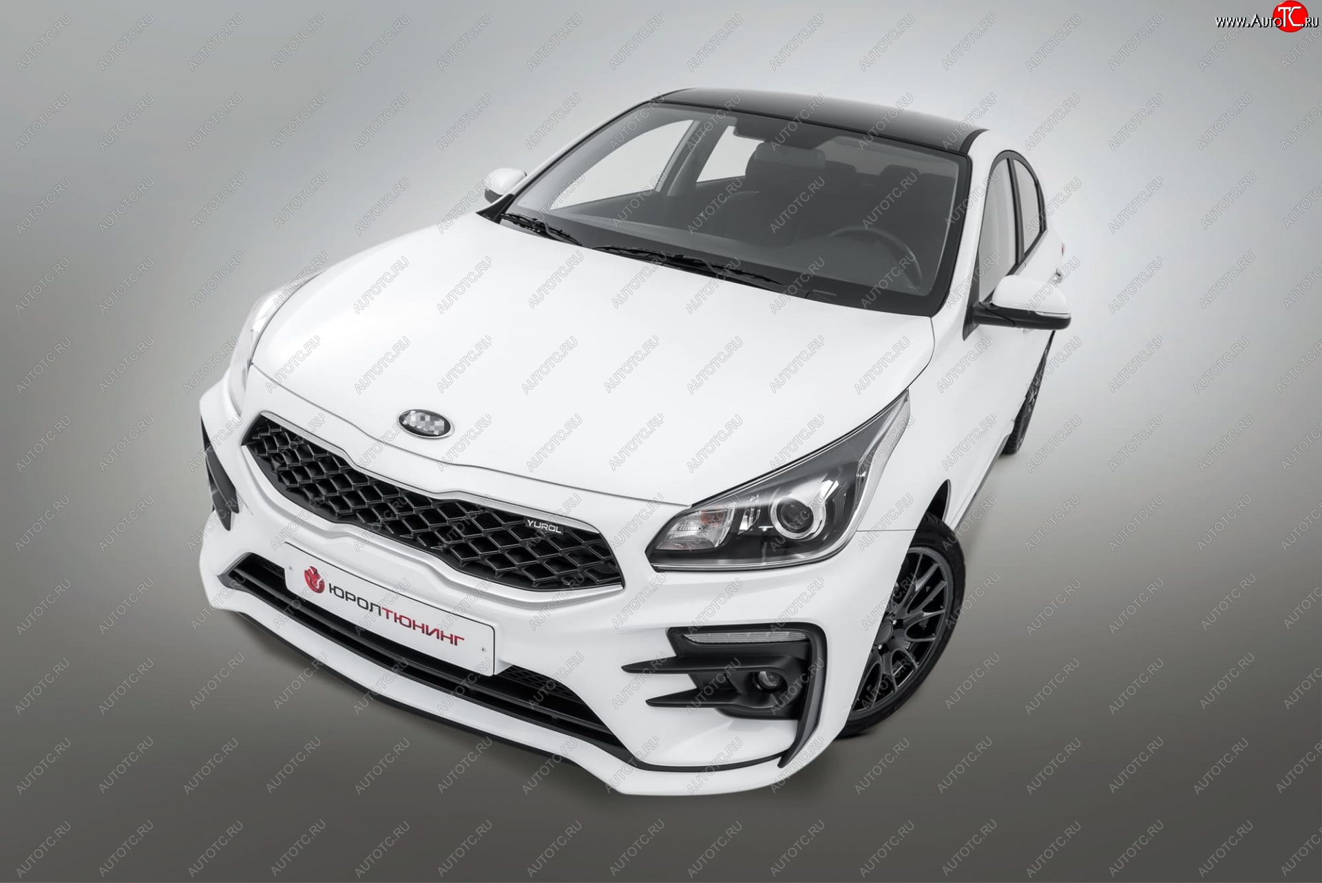 29 699 р. Передний бампер Kudos LUX  KIA Rio  4 FB (2016-2020) дорестайлинг седан (Под прямоугольные ДХО с ПТФ, Неокрашенный)  с доставкой в г. Омск