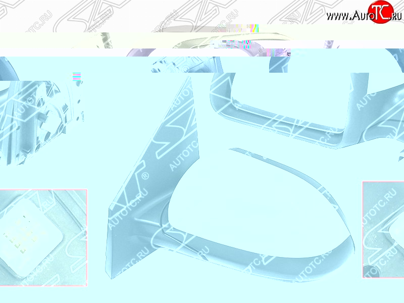 3 299 р. Левое боковое зеркало заднего вида SAT (обогрев, 5 контактов)  KIA Rio ( 4 FB,  X-line) (2016-2024) дорестайлинг седан, рестайлинг седан (Неокрашенное)  с доставкой в г. Омск