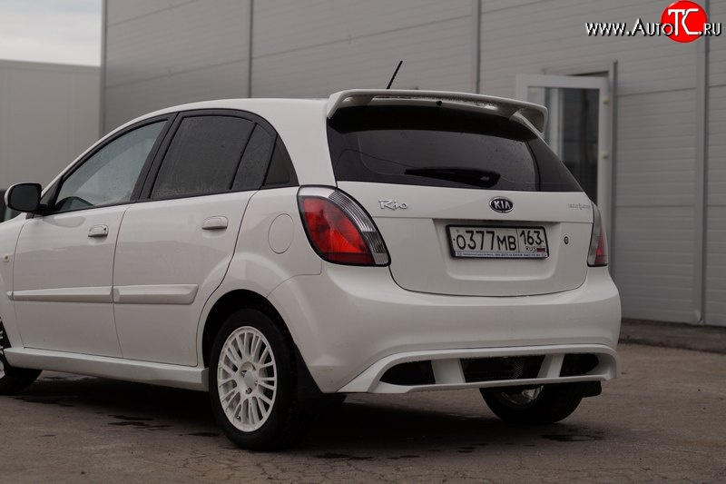 5 899 р. Накладка заднего бампера Vita Dm  KIA Rio ( 2 JB,  4 FB) (2005-2024) дорестайлинг, хэтчбэк 5 дв., рестайлинг, хэтчбэк 5 дв., рестайлинг седан (Неокрашенная)  с доставкой в г. Омск