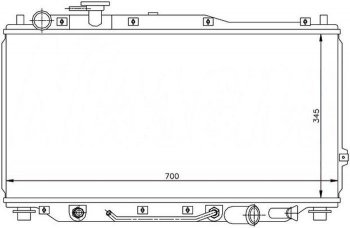Радиатор двигателя SAT (трубчатый, 1.5/1.6, АКПП) KIA Shuma (1997-2001)