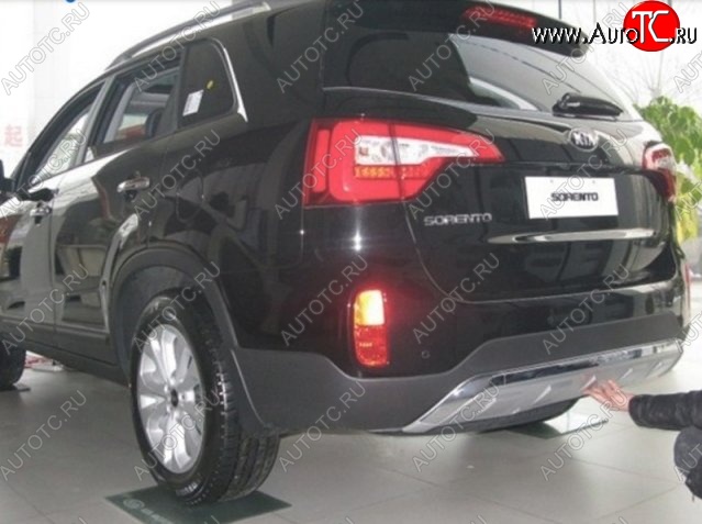 16 999 р. Накладка на задний бампер CT KIA Sorento XM рестайлинг (2012-2015) (Неокрашенная)  с доставкой в г. Омск