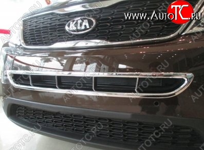 8 849 р. Накладка на передний воздуховод СТ KIA Sorento XM рестайлинг (2012-2015) (Неокрашенная)  с доставкой в г. Омск