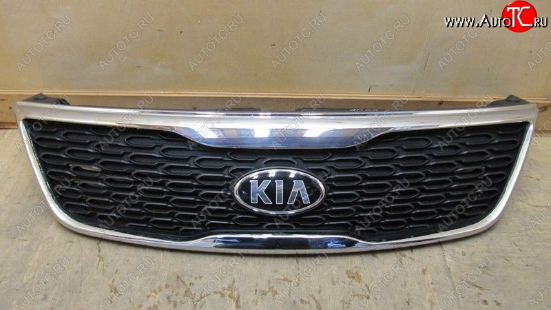 5 099 р. Решетка радиатора SPARD (хром) KIA Sorento XM рестайлинг (2012-2015) (Неокрашенная)  с доставкой в г. Омск