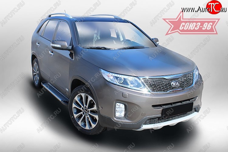 9 764 р. Пороги алюминиевый профиль,Kia Sorento 2013- KIA Sorento XM рестайлинг (2012-2015)  с доставкой в г. Омск