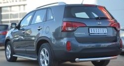 15 749 р. Одинарная защита заднего бампера из трубы диаметром 76 мм SLITKOFF  KIA Sorento  XM (2012-2015) рестайлинг  с доставкой в г. Омск. Увеличить фотографию 4