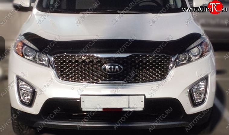 2 799 р. Дефлектор капота SIM  KIA Sorento  UM/Prime (2014-2020) дорестайлинг, рестайлинг  с доставкой в г. Омск