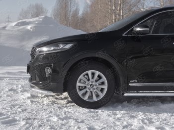 12 499 р. Защита переднего бампера (Ø63 мм, нержавейка) Russtal KIA Sorento UM/Prime рестайлинг (2018-2020)  с доставкой в г. Омск. Увеличить фотографию 3