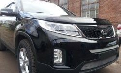 1 539 р. Нижняя сетка на бампер Russtal (хром)  KIA Sorento  XM (2012-2015) рестайлинг  с доставкой в г. Омск. Увеличить фотографию 2