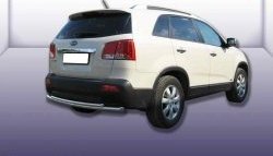 Двойная защита заднего бампера (d57 и 42 мм) Slitkoff KIA Sorento XM дорестайлинг (2009-2012) ()