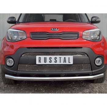 5 999 р. Решетка радиатора Russtal лист KIA Soul PS дорестайлинг (2014-2016) (Неокрашенная)  с доставкой в г. Омск. Увеличить фотографию 2