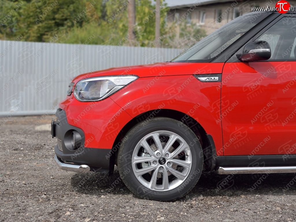 14 749 р. Одинарная защита переднего бампера диаметром 63 мм SLITKOFF  KIA Soul  PS (2014-2016) дорестайлинг  с доставкой в г. Омск