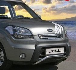 5 894 р. Декоративные вставки решетки радиатора Novline  KIA Soul  AM (2008-2011) дорестайлинг  с доставкой в г. Омск. Увеличить фотографию 1