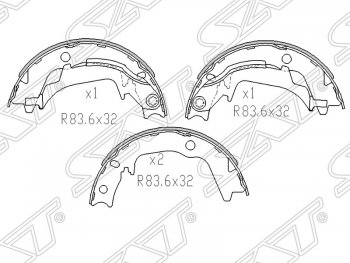 Колодки тормозные SAT (задние) Hyundai Santa Fe CM рестайлинг (2009-2012)