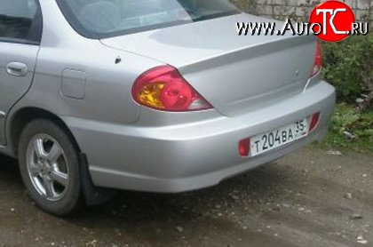 3 499 р. Задний бампер Стандартный KIA Spectra (2000-2009) (Неокрашенный)  с доставкой в г. Омск